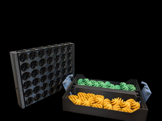 3D Printed Connect 4 Vortex Fidget Game – Compact, Self-Separating, Foldable Board