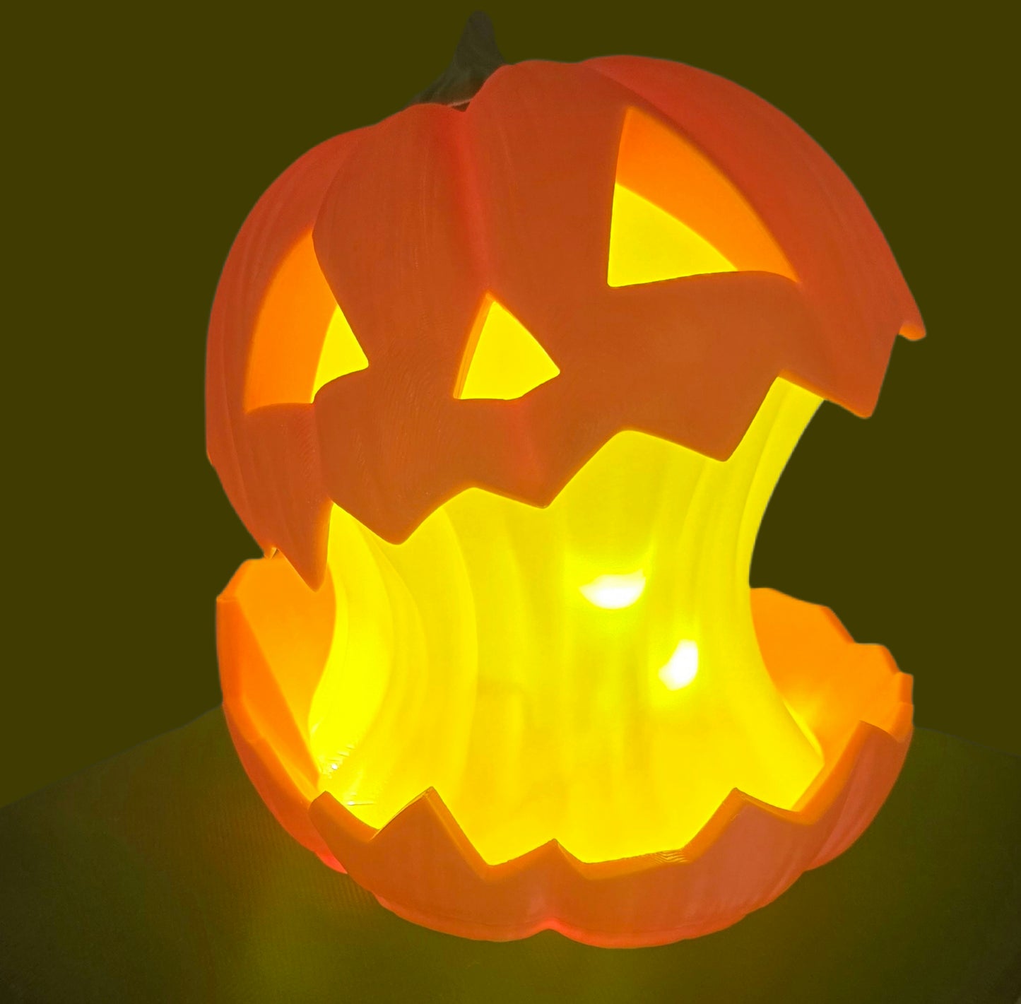 3D Printed Halloween Pumpkin Light – LED Jack-O’-Lantern Decor