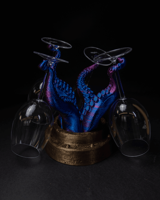 3D Printed Octopus Tentacle Wine Glass Holder – Nautical Table Decor & Unique Gift