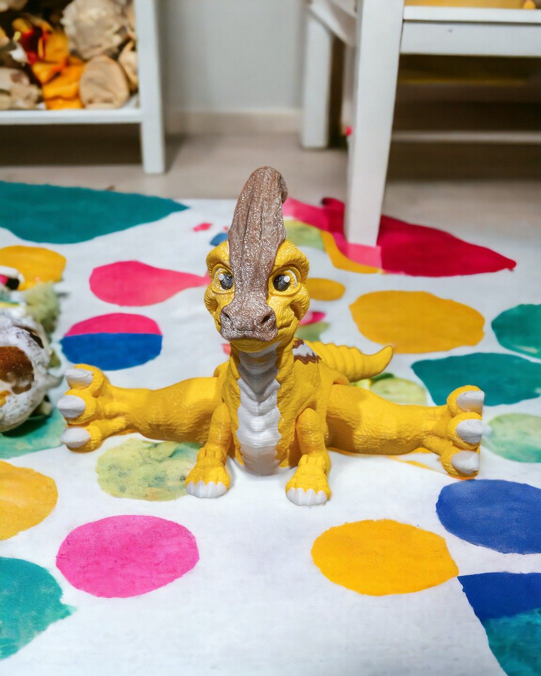 3D Printed Parasaurolophus – Articulated Dinosaur Figurine