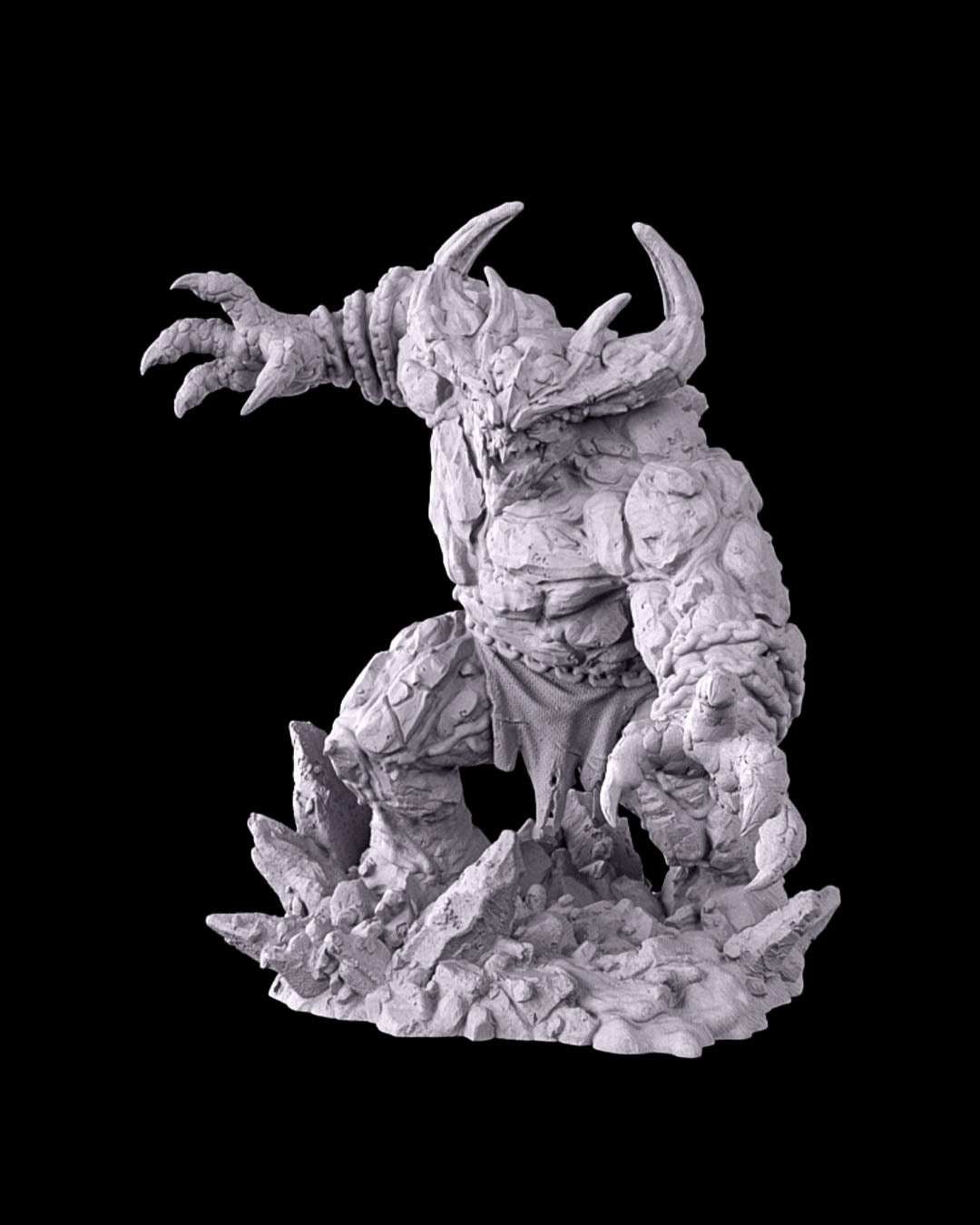 Magma Golem Resin Model – Paint-Ready Elemental Miniature