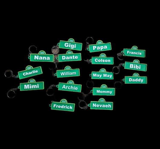 Sesame Street Street Sign Keychains - Custom Name