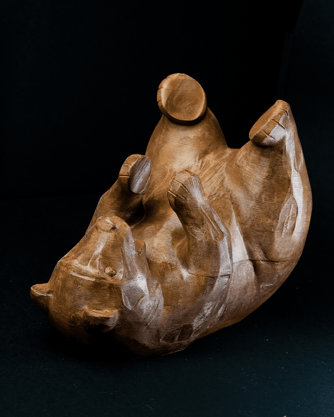 3D Printed Bear Wine Bottle Holder – Playful Animal Decor & Unique Gift