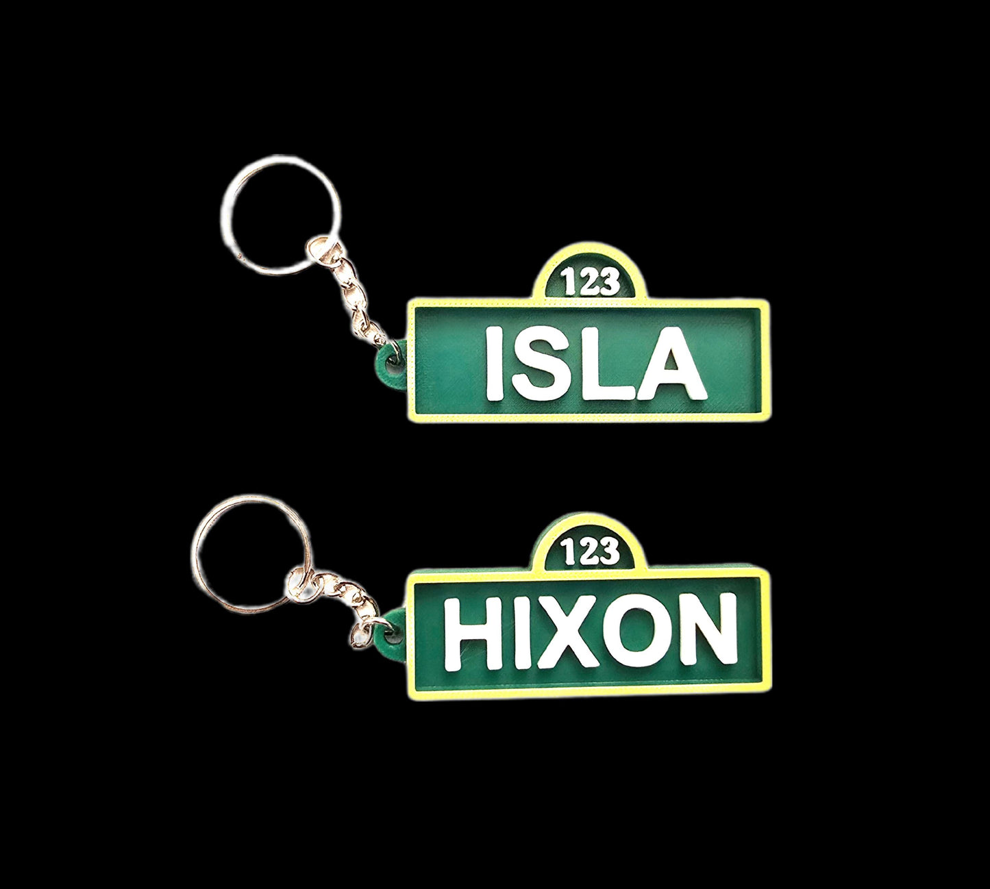 Sesame Street Street Sign Keychains - Custom Name