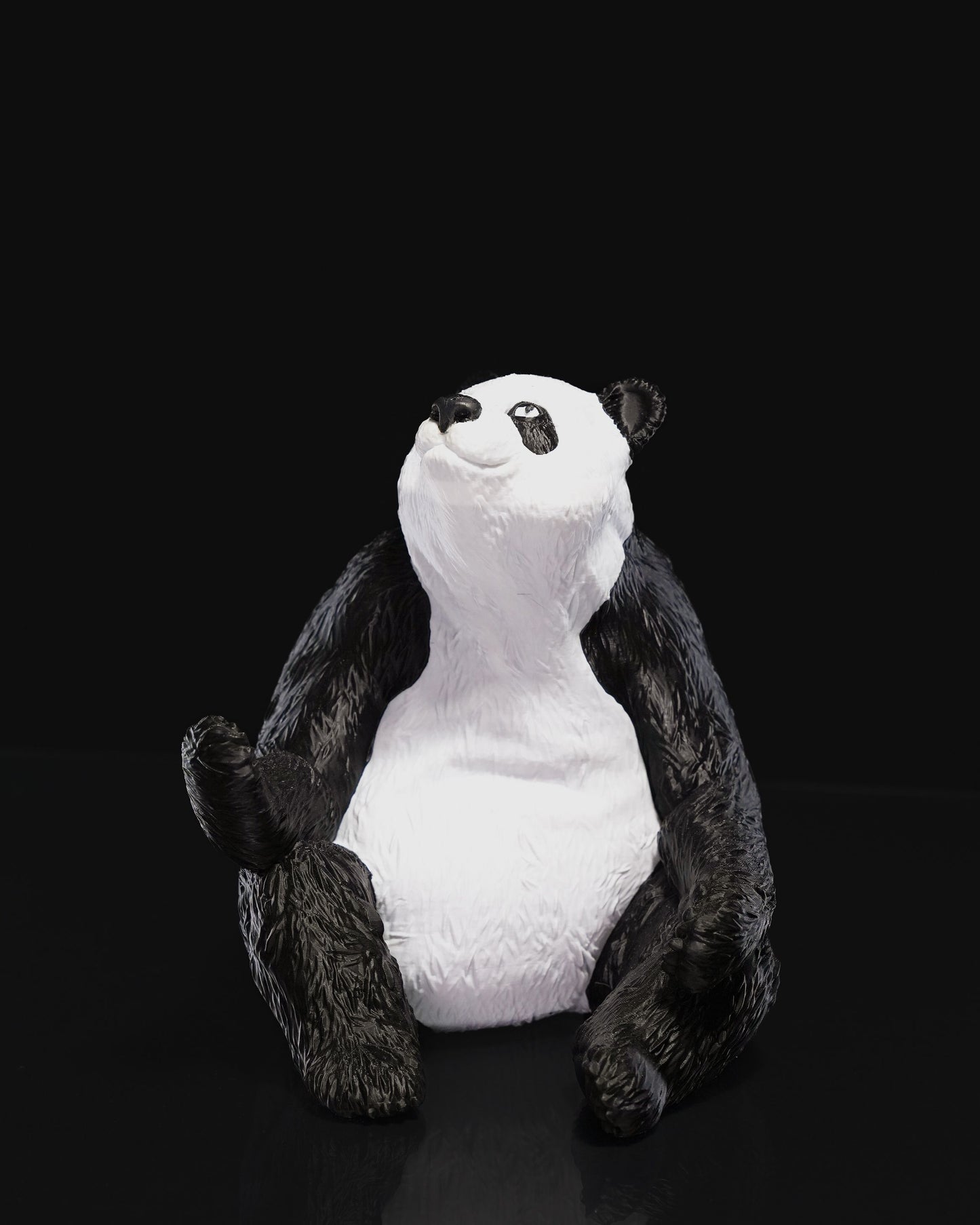 3D Printed Zen Panda Wine Bottle Holder – Tranquil Animal Decor & Unique Gift