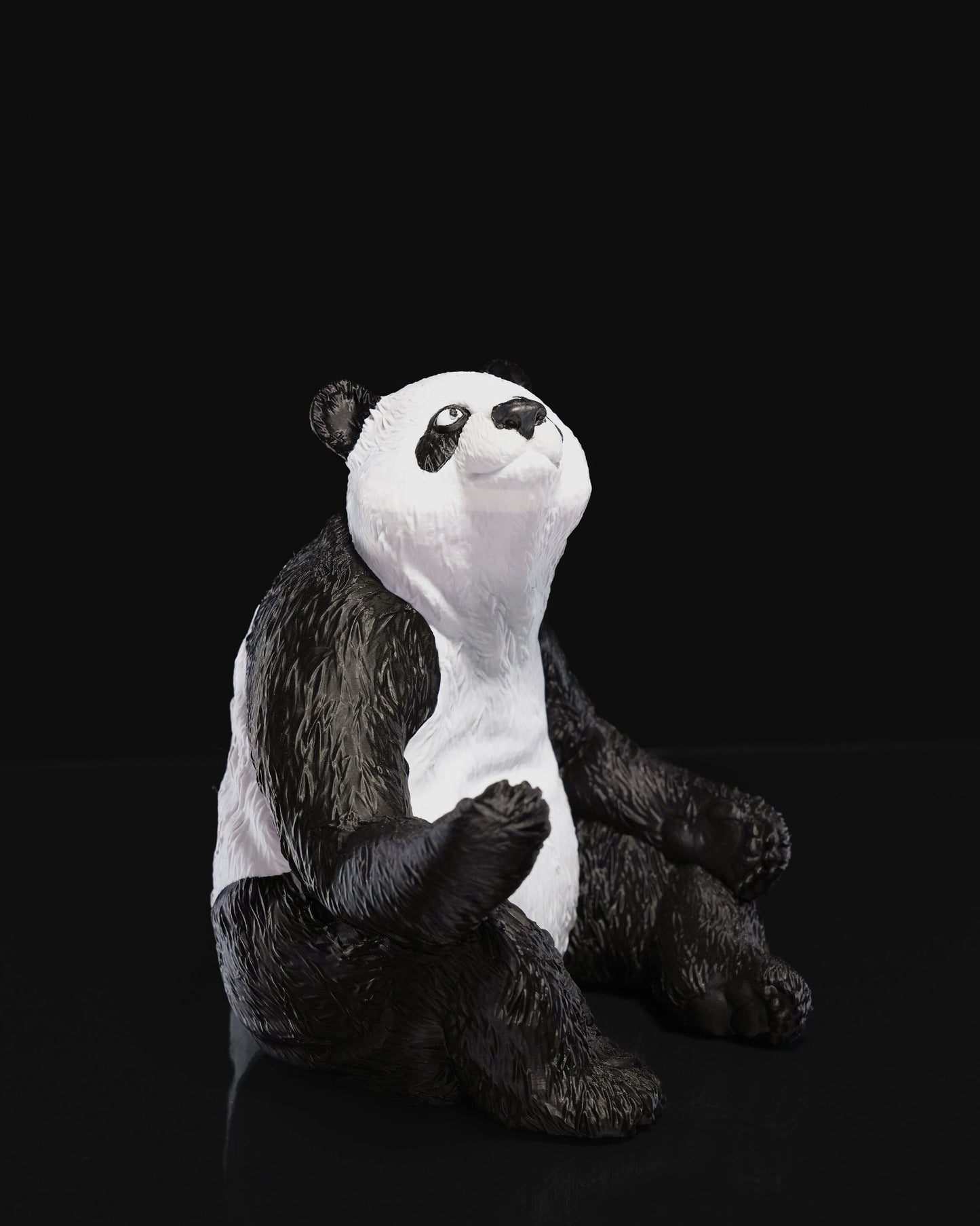 3D Printed Zen Panda Wine Bottle Holder – Tranquil Animal Decor & Unique Gift