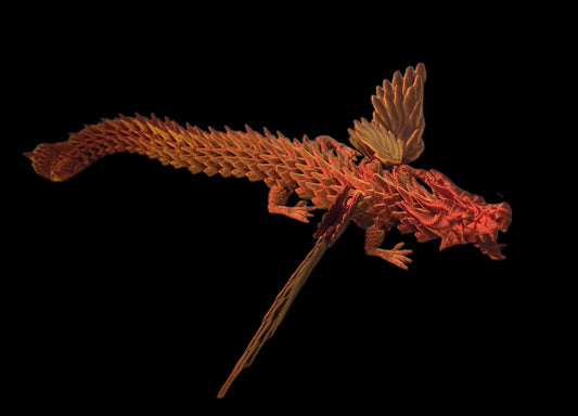 3D Printed Winged Dragon Figurines – Articulated Fantasy Collectibles
