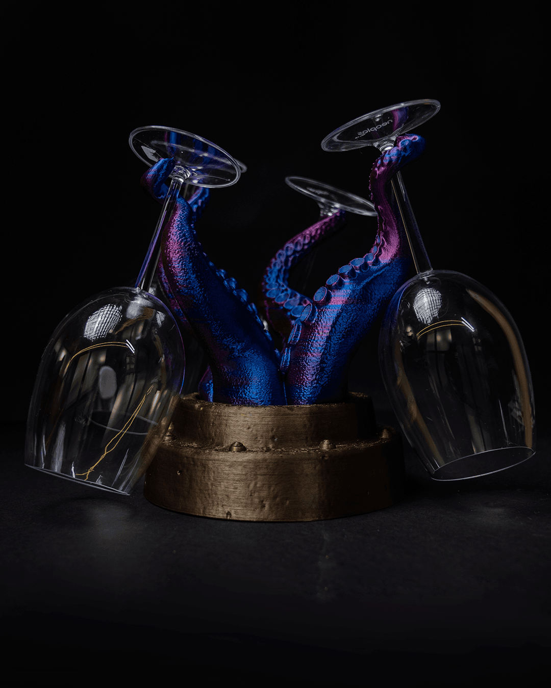 3D Printed Octopus Tentacle Wine Glass Holder – Nautical Table Decor & Unique Gift