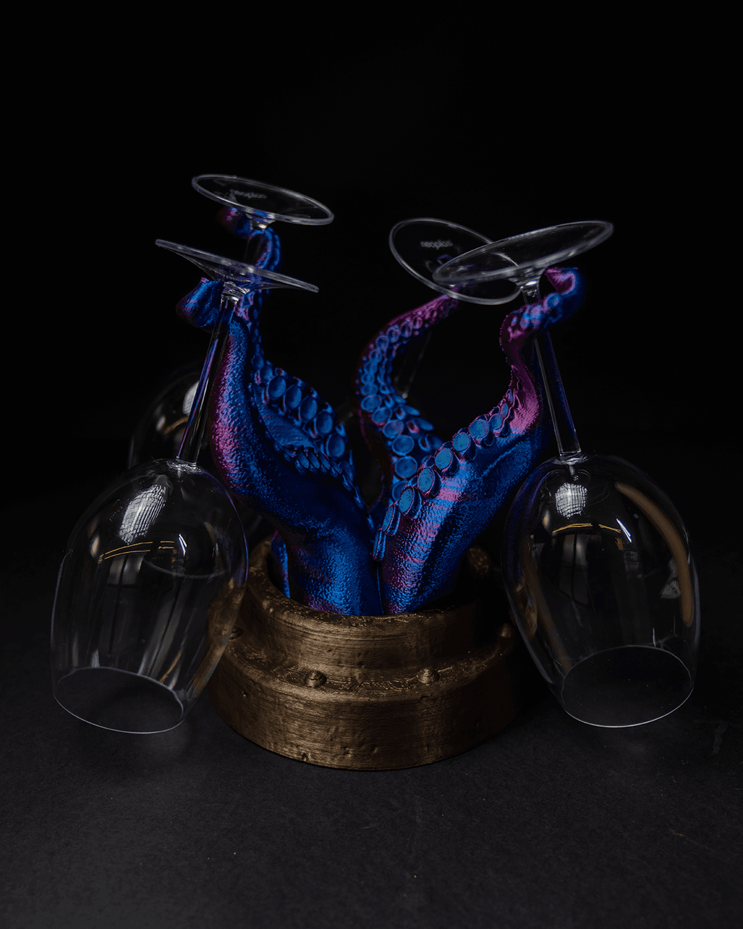 3D Printed Octopus Tentacle Wine Glass Holder – Nautical Table Decor & Unique Gift