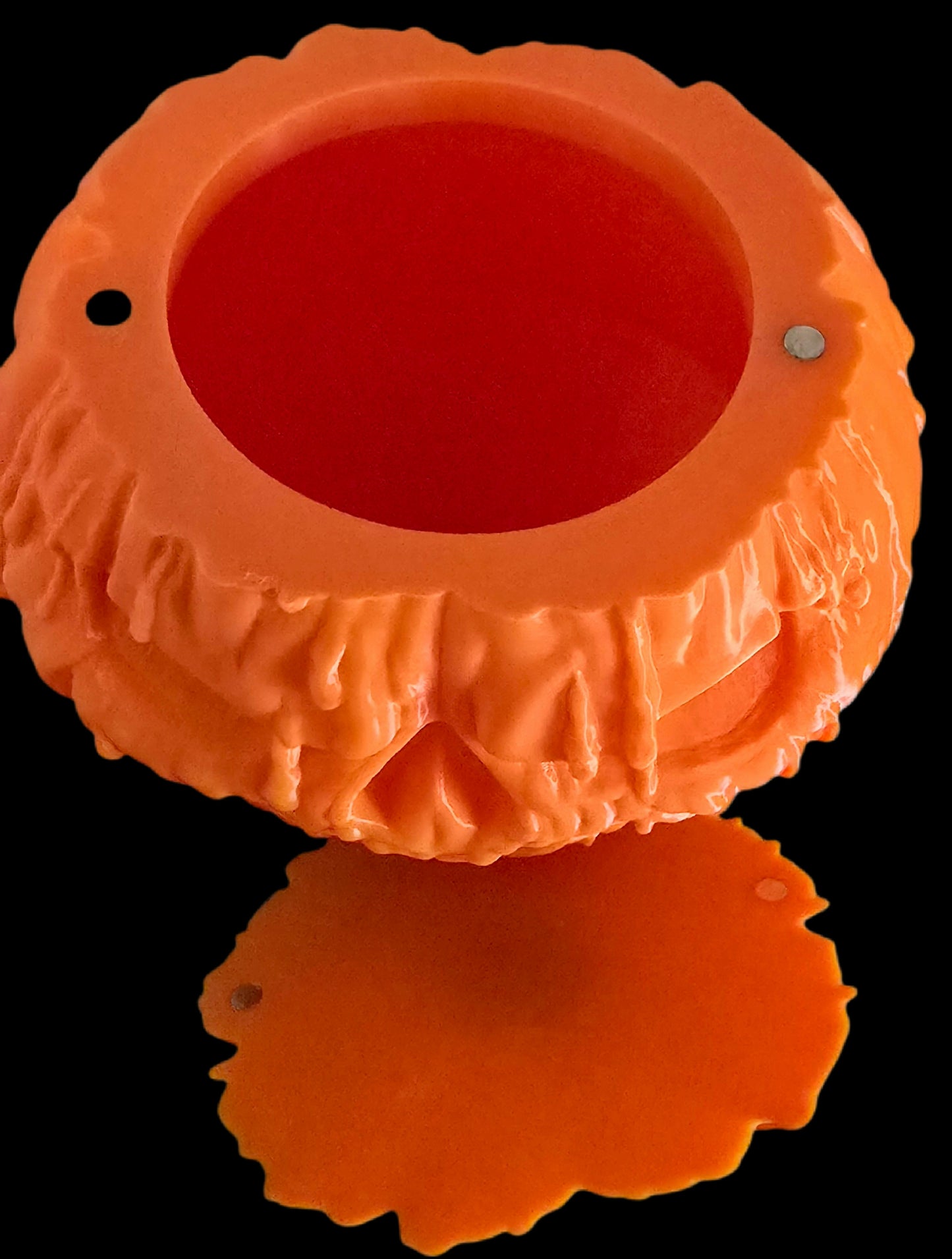 3D Printed Pumpkin Candy Bowl with Magnetic Lid – Fall & Halloween Snack Holder