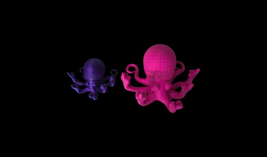 3D-Printed Octopus Model - Unique, Fun, and Detailed! Rude Middle Finger Octopus with fiary lights! Middle Finger Reflectsonto the Wall