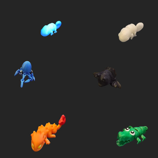 Adorable Articulated Mini 3D Printed Animals - Highly Detailed Desk Companions
