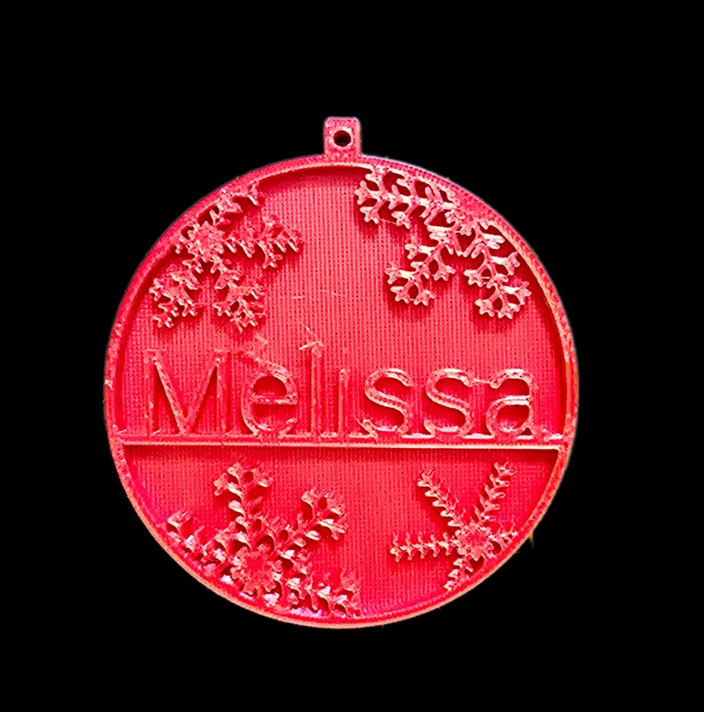 Custom 4" Round Christmas Ornament – Personalized with Name & Snap-Lock String Included!