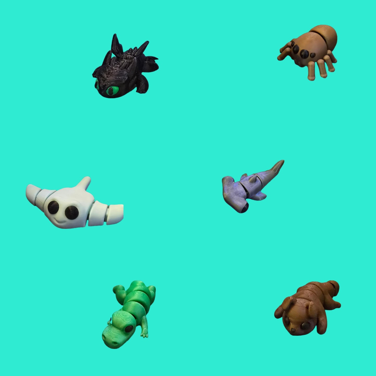 Adorable Articulated Mini 3D Printed Animals - Highly Detailed Desk Companions
