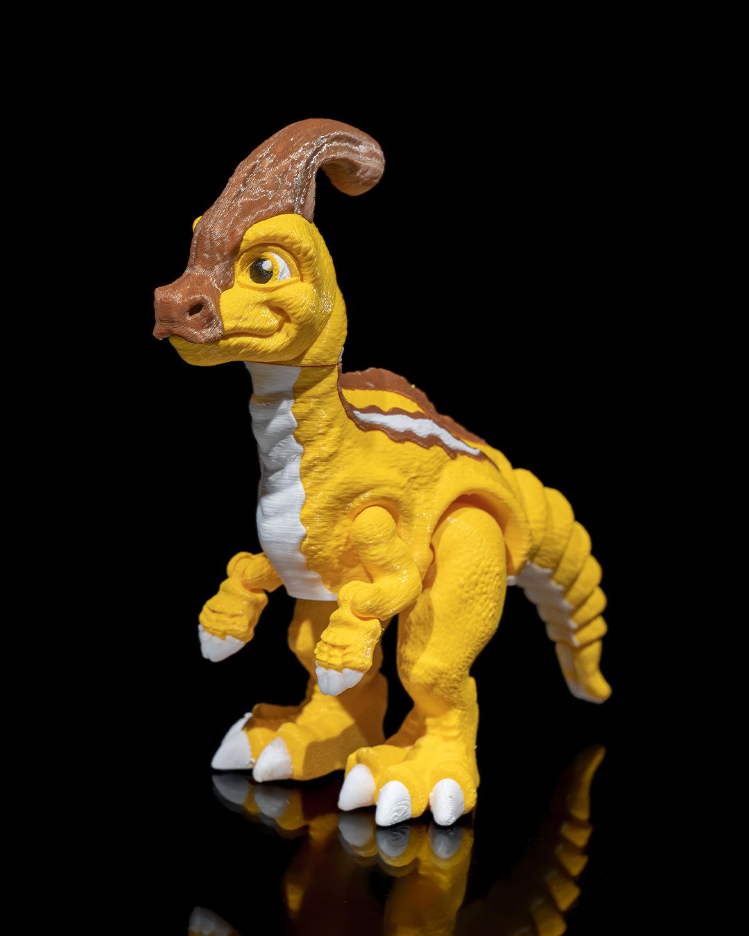 3D Printed Parasaurolophus – Articulated Dinosaur Figurine
