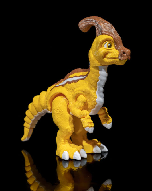 3D Printed Parasaurolophus – Articulated Dinosaur Figurine