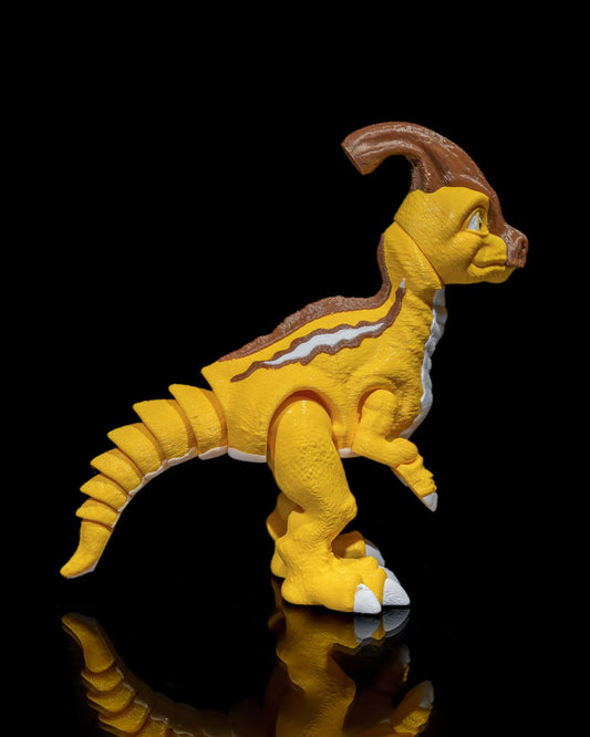 3D Printed Parasaurolophus – Articulated Dinosaur Figurine