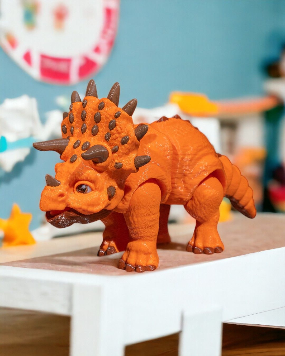 3D Printed Triceratops – Articulated Dinosaur Figurine