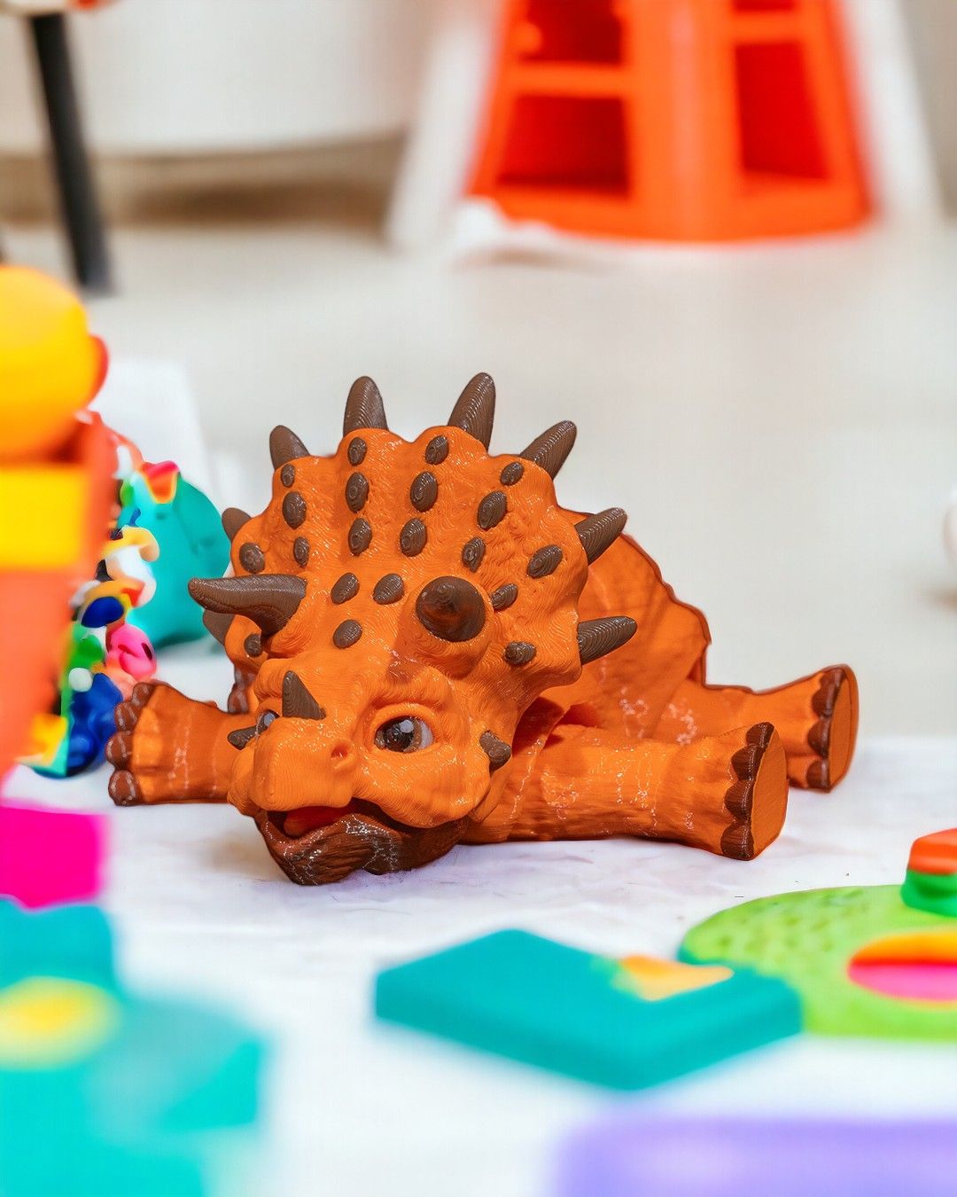 3D Printed Triceratops – Articulated Dinosaur Figurine
