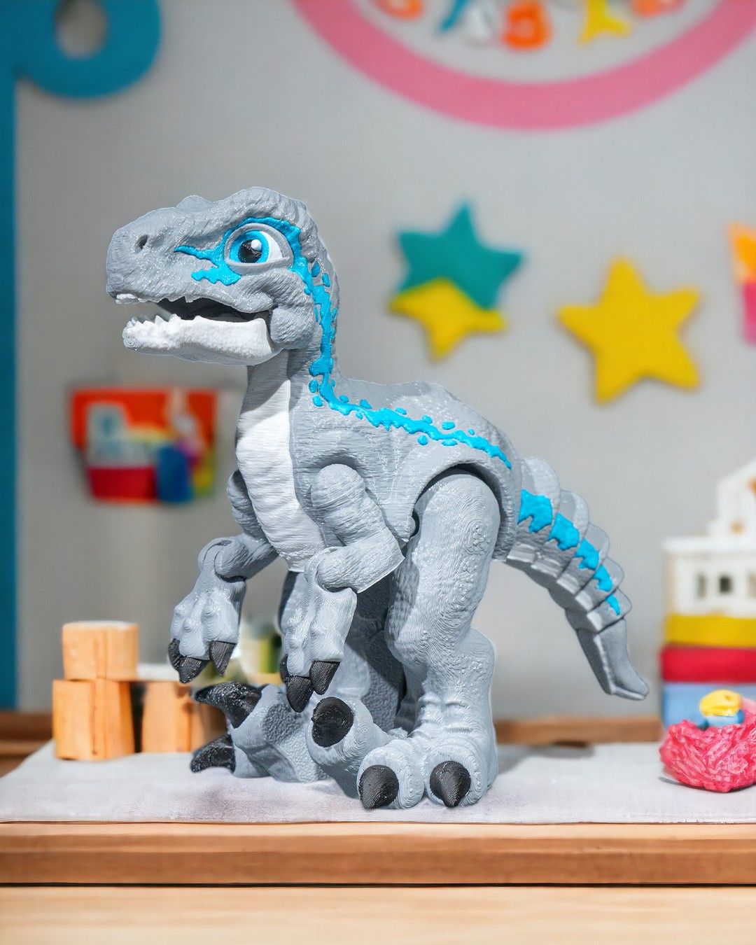 3D Printed Velociraptor – Articulated Dinosaur Figurine