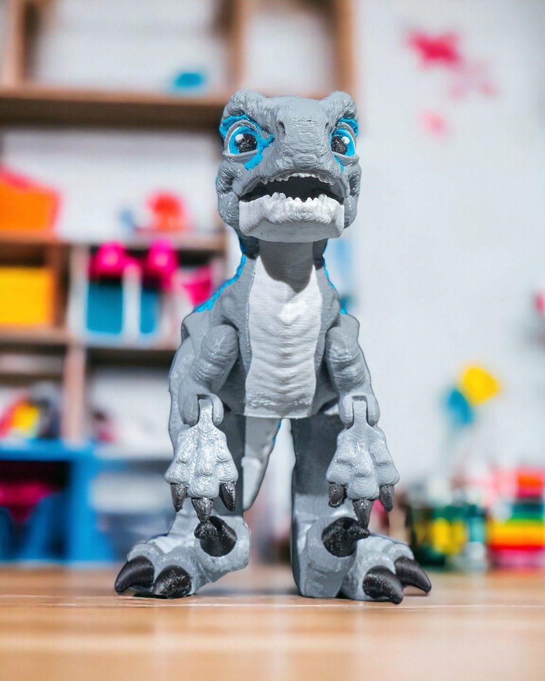 3D Printed Velociraptor – Articulated Dinosaur Figurine
