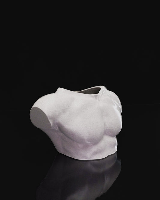 3D Printed Summer Body Vase (Male) – Modern Artistic Figure Flower Holder