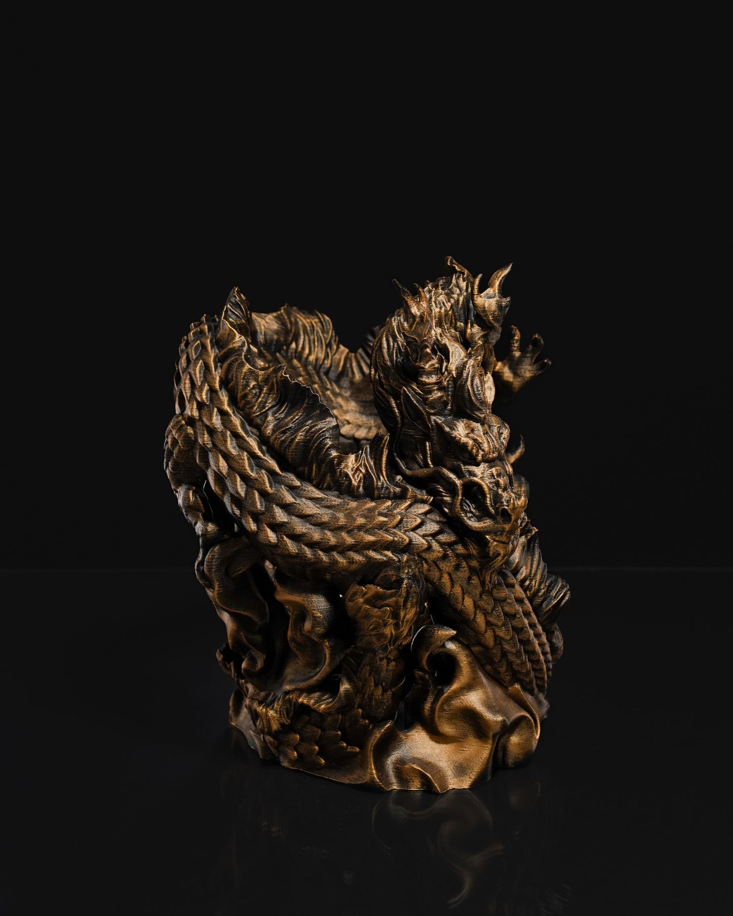 3D Printed Dragon Wine Bottle Holder – Fantasy Table Decor & Unique Gift