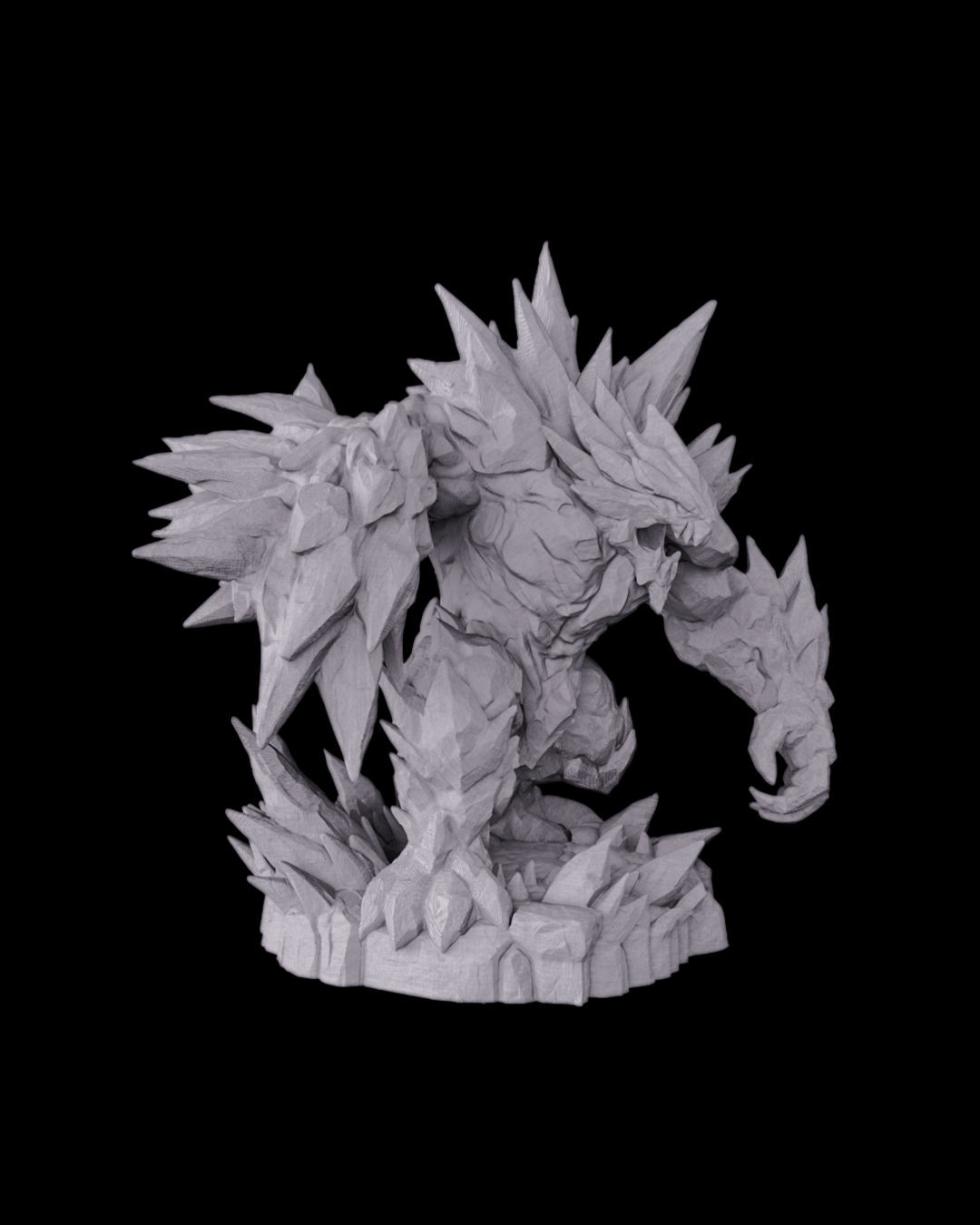 Glacier Golem Resin Model – Paint-Ready Elemental Miniature