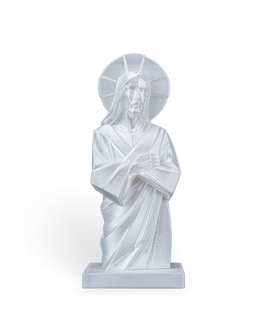 3D Printed Jesus Christ Statue – Available in 4" and 8" Sizes, Spiritual Decor ✨🙏