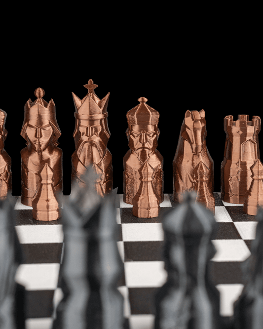 3D Printed Portable Chess Set – Foldable, Secure, and Travel-Ready