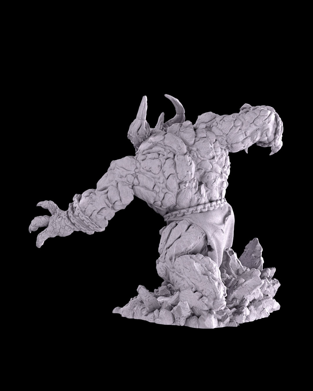 Magma Golem Resin Model – Paint-Ready Elemental Miniature