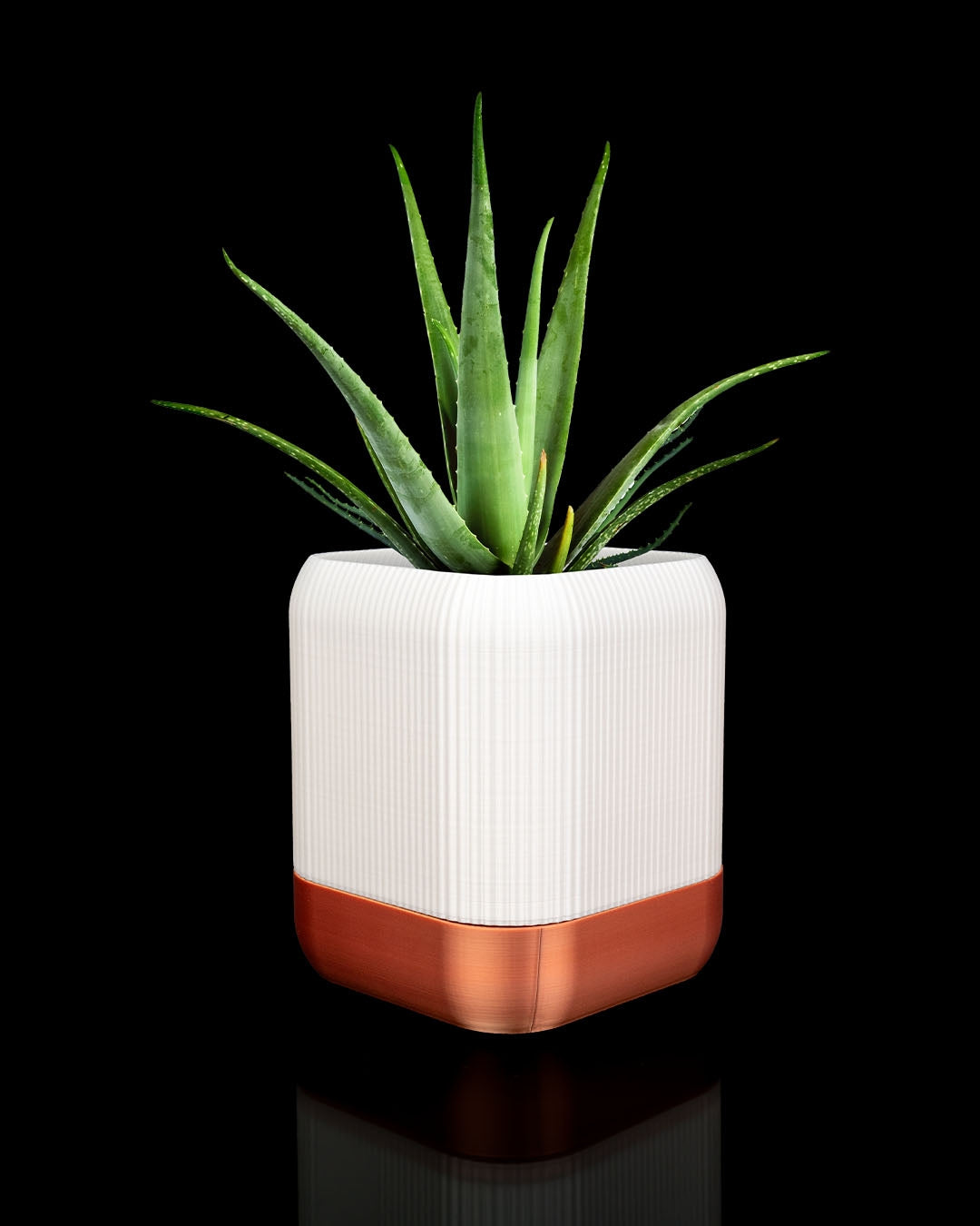 3D Printed Quadra Self-Watering Planter – Modern Square Plant Pot