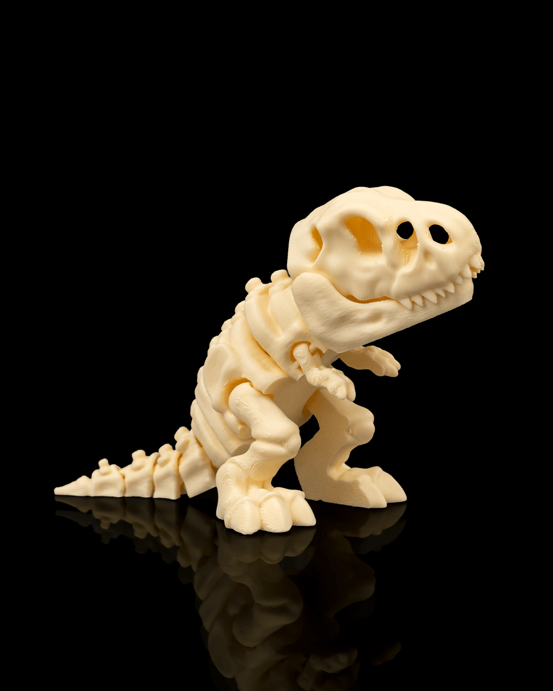 3D printed Skeletan T-Rex skeleton—poseable, detailed, and locally made in Ottawa. Unique gift for dinosaur lovers and collectors.