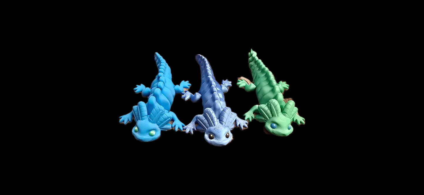Adorable Articulated Axolotl & Reptiles - Perfect Fidget Toy or Desk Buddy!