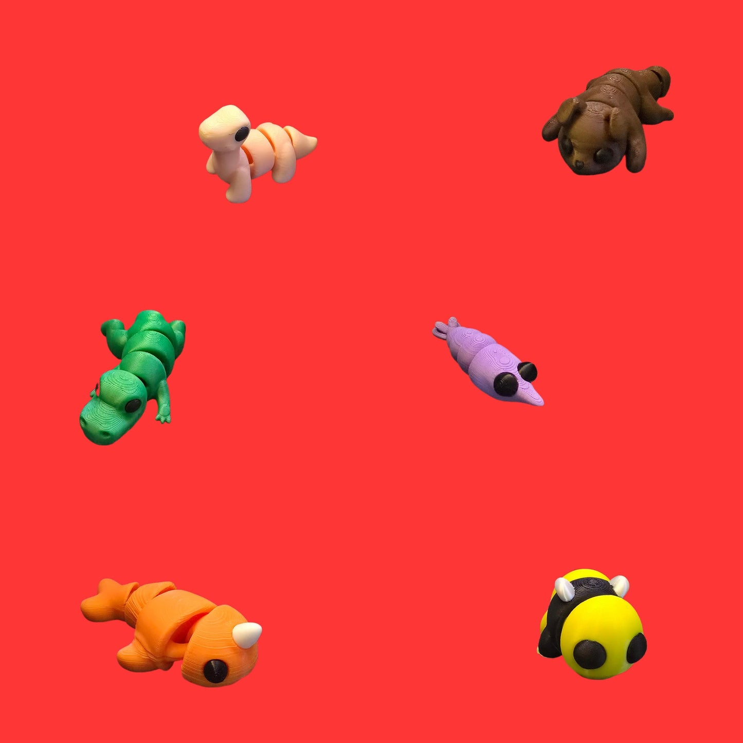 Adorable Articulated Mini 3D Printed Animals - Highly Detailed Desk Companions