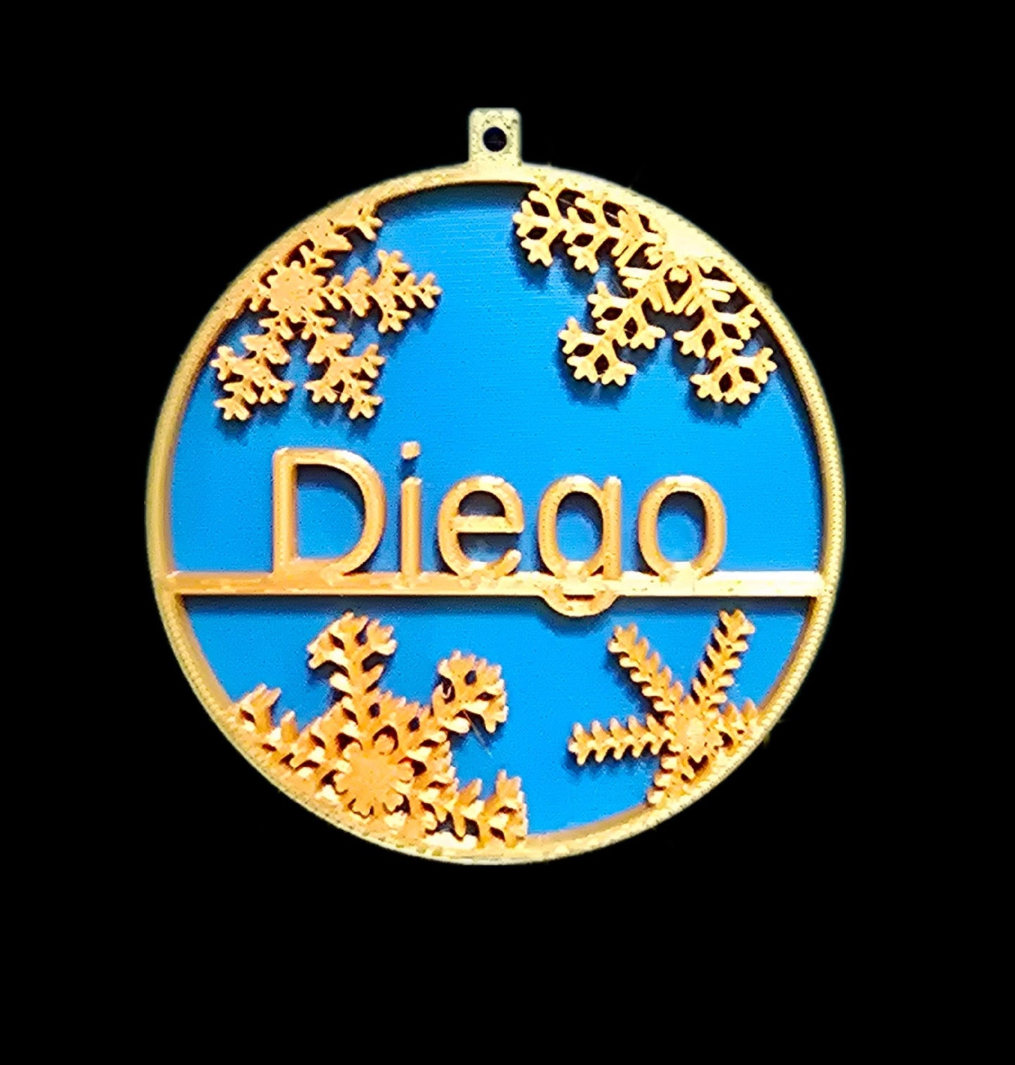 Custom 4" Round Christmas Ornament – Personalized with Name & Snap-Lock String Included!