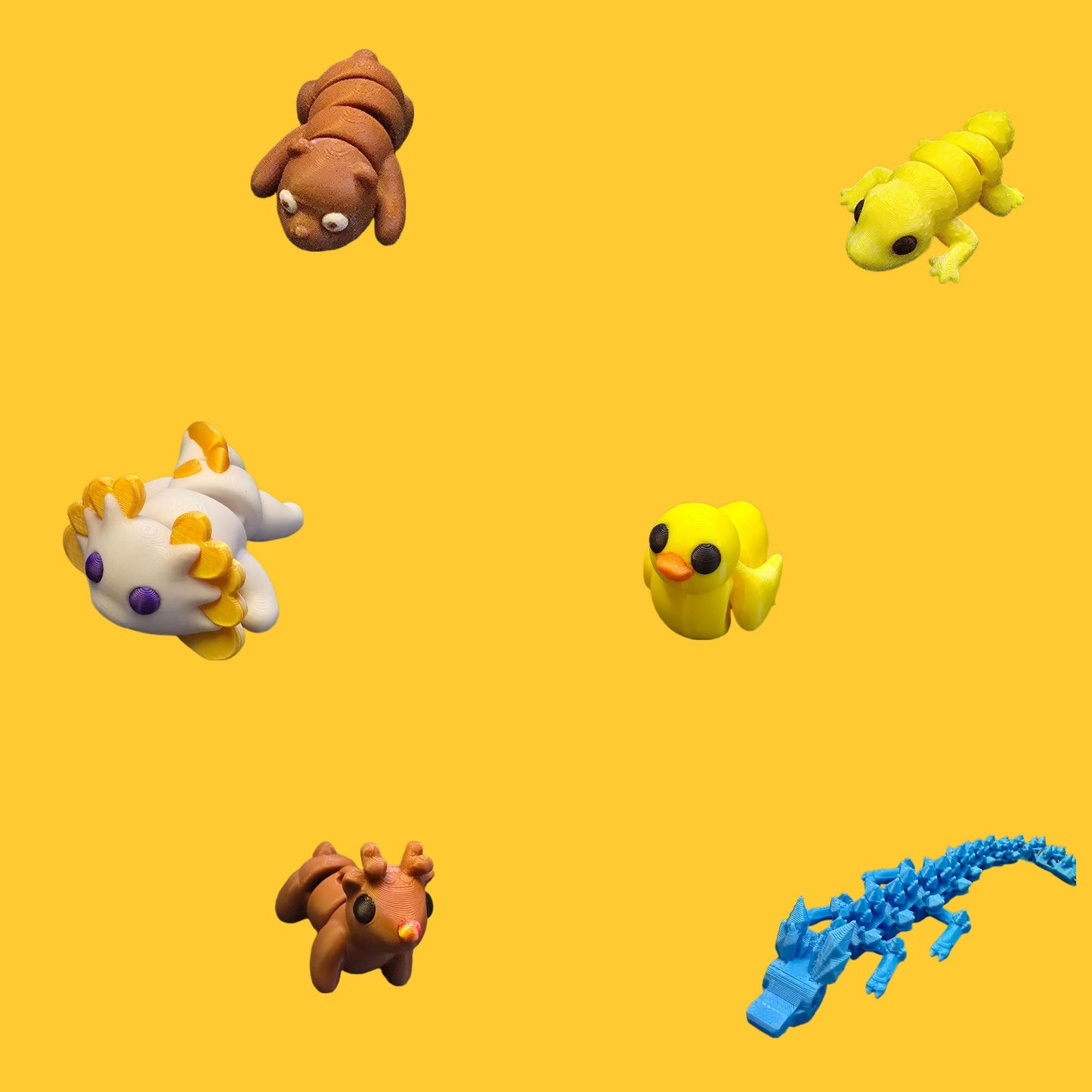 Adorable Articulated Mini 3D Printed Animals - Highly Detailed Desk Companions