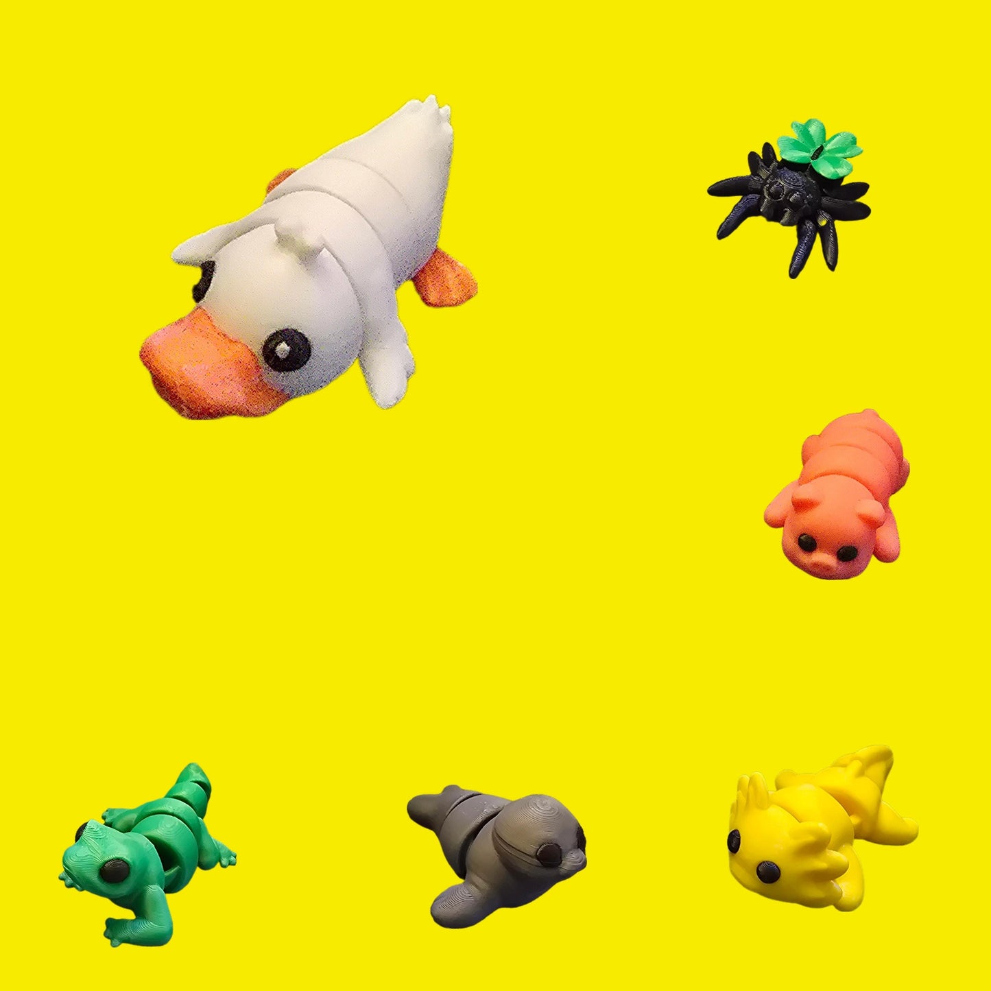 Adorable Articulated Mini 3D Printed Animals - Highly Detailed Desk Companions