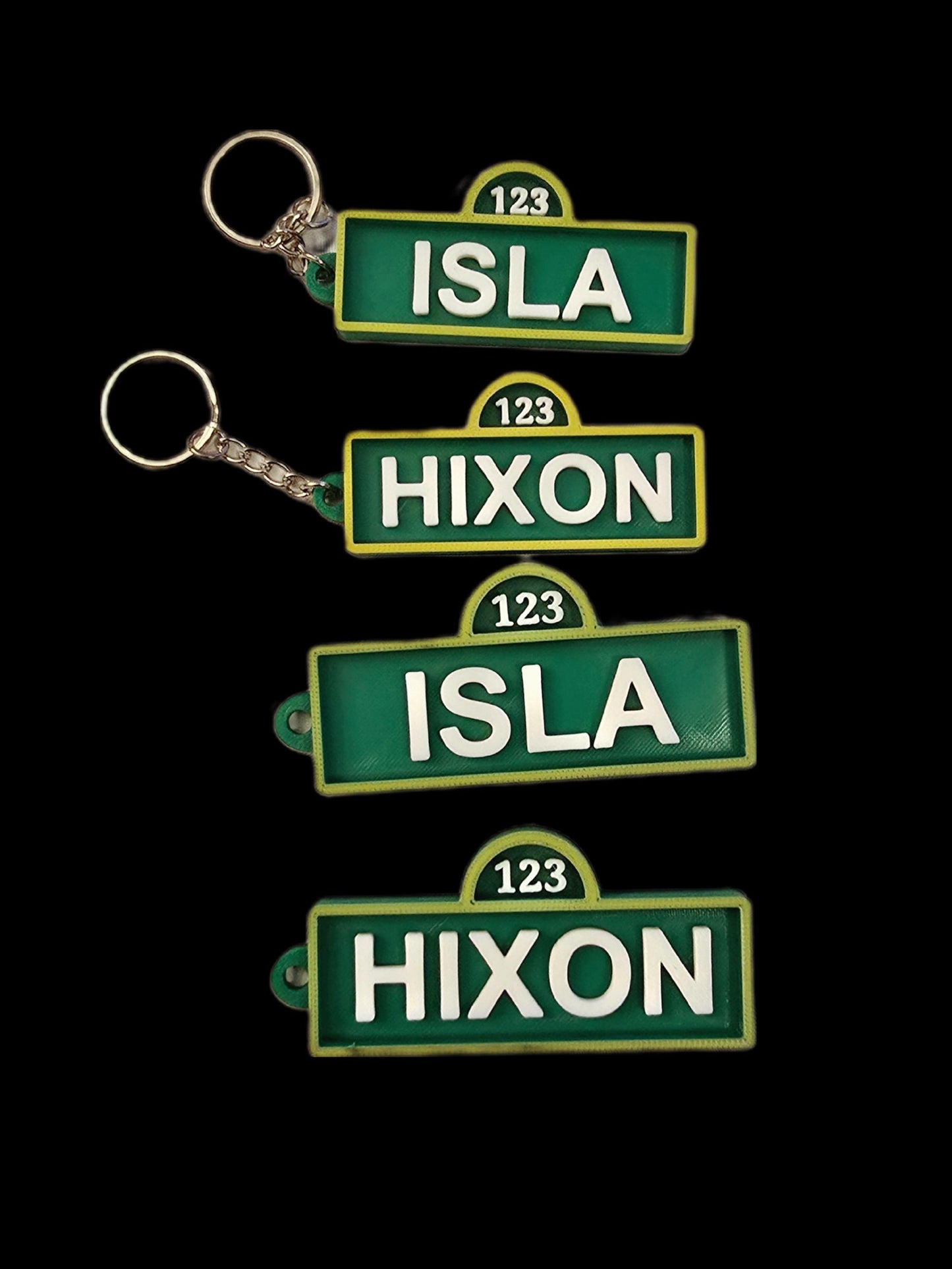 Sesame Street Street Sign Keychains - Custom Name