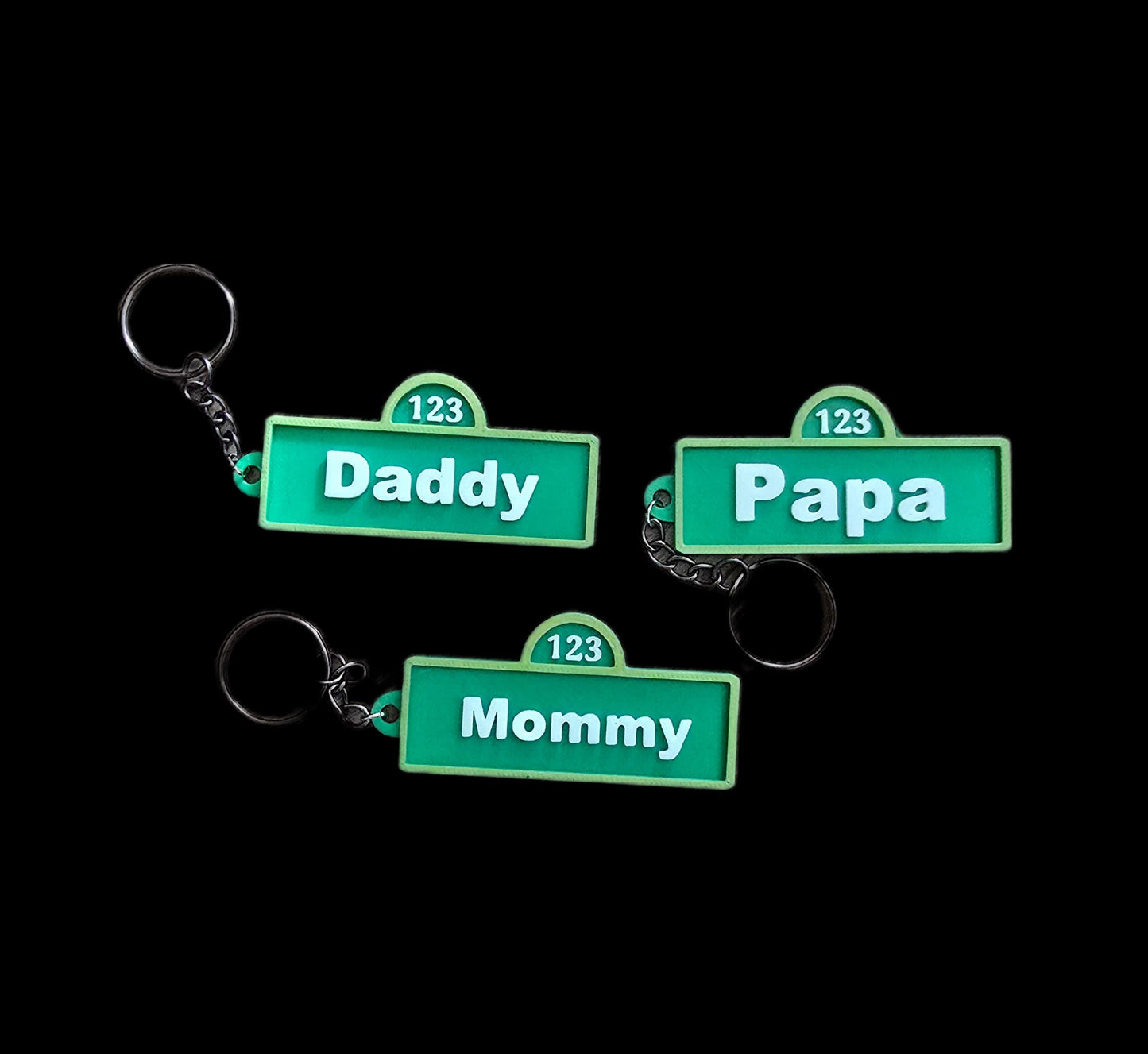 Sesame Street Street Sign Keychains - Custom Name