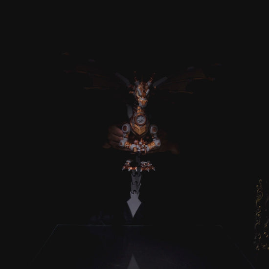 Steam Punk Dragon figurine on a dark background Epic Edition