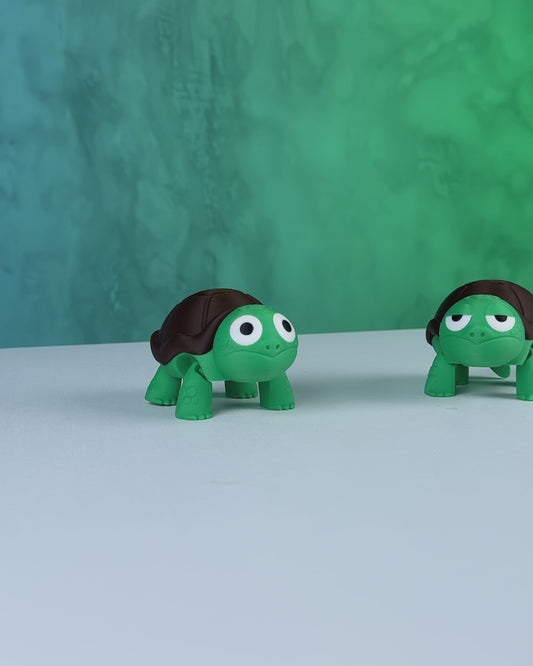 (Not) Surprised Articulated Turtle – 3D Printed Fidget & Desk Buddy