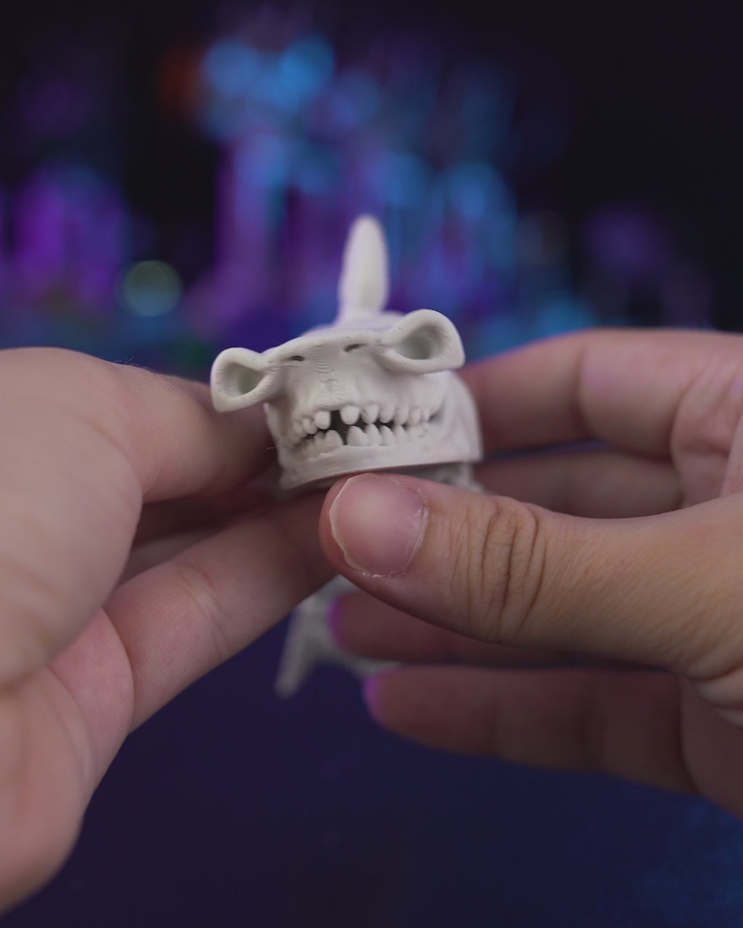 3D printed Skeleton Shark model with detailed bone-inspired ocean design, available in toy/decor or aquarium-ready versions