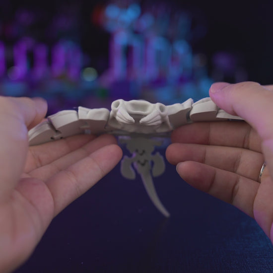 3D printed Skeleton Manta Ray model with elegant skeletal detail, available in toy/decor or aquarium-ready versions